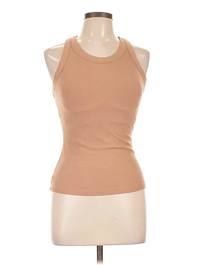 Pre-owned Chicme Sleeveless Top Tan Halter Neckline Tops