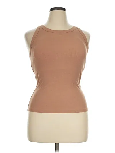 Pre-owned Chicme Sleeveless T-shirt In Brown