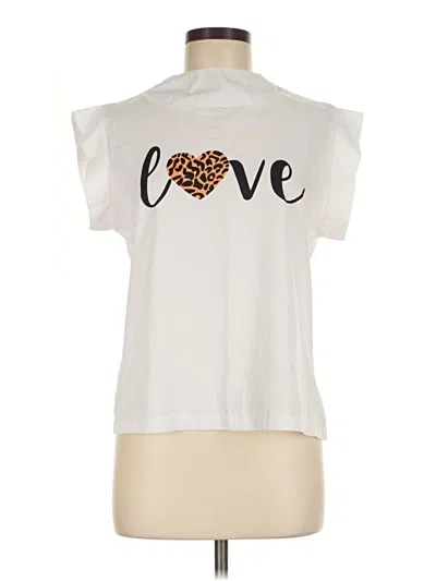 Pre-owned Chicme Sleeveless T-shirt In Ivory
