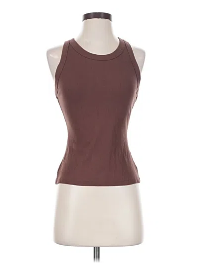 Pre-owned Chicme Tank Top Brown Halter Neckline Tops