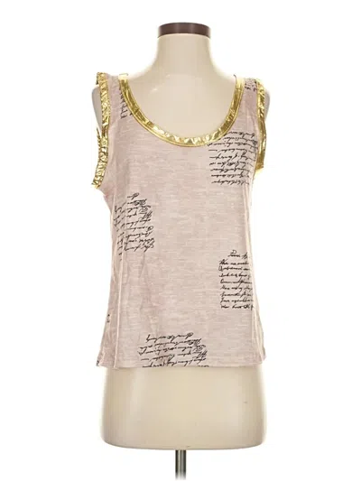 Pre-owned Chicme Tank Top Gold Strapless Neckline Tops