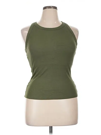 Pre-owned Chicme Tank Top Green Halter Neckline Tops