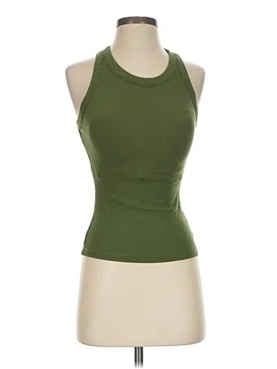 Pre-owned Chicme Tank Top Green Halter Neckline Tops