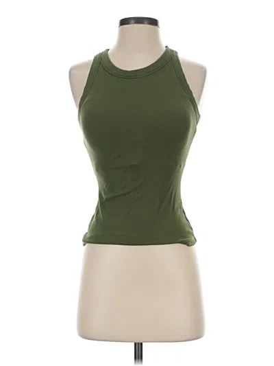 Pre-owned Chicme Tank Top Green Halter Neckline Tops