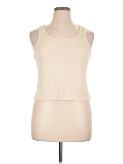 Pre-owned Chicme Tank Top Ivory Halter Neckline Tops