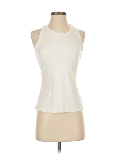 Pre-owned Chicme Tank Top Ivory Halter Neckline Tops In White