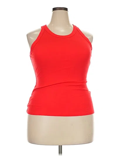 Pre-owned Chicme Tank Top Red Halter Neckline Tops