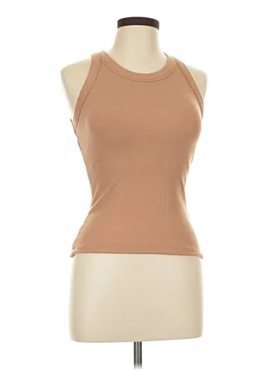 Pre-owned Chicme Tank Top Tan Halter Neckline Tops