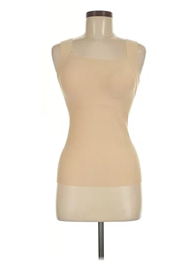 Pre-owned Chicme Tank Top Tan Halter Neckline Tops