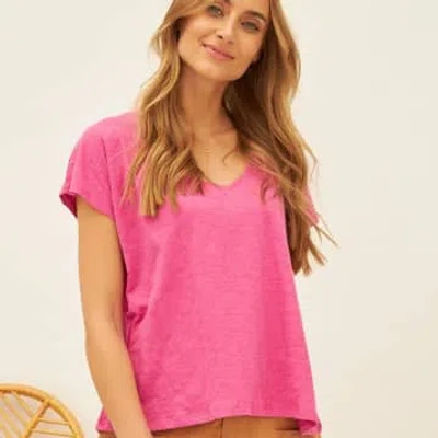 Chico Soleil Tee Shirt Col V In Pink