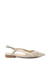 Chiconic Pointed Mesh Pumps In Gold