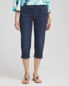 Chico's 17" Pull On Capris In Denim