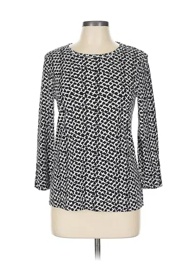 Pre-owned Chico's 3/4 Sleeve Blouse In Black