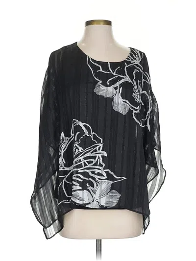 Pre-owned Chico's 3/4 Sleeve Blouse In Black