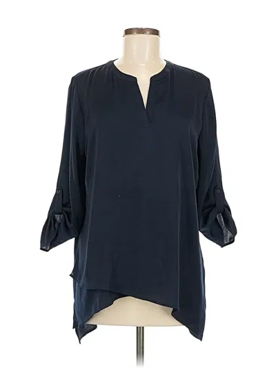 Pre-owned Chico's 3/4 Sleeve Blouse In Black