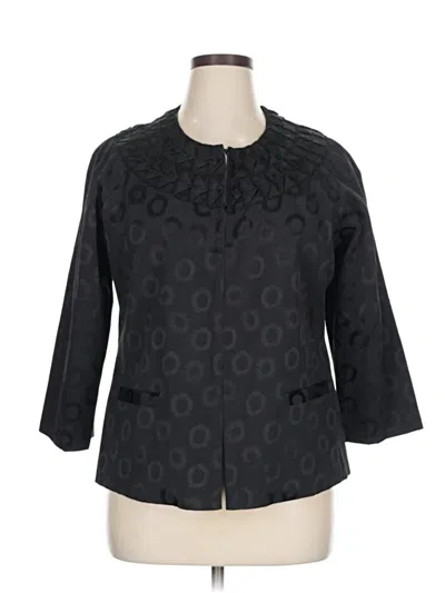 Pre-owned Chico's 3/4 Sleeve Blouse In Black
