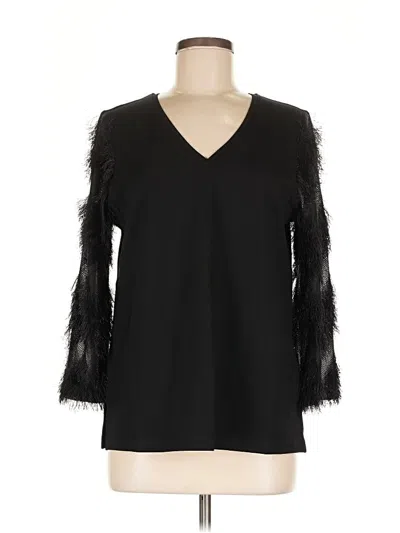 Pre-owned Chico's 3/4 Sleeve Blouse In Black