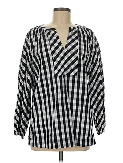 Pre-owned Chico's 3/4 Sleeve Blouse In Black