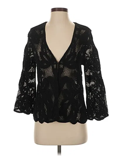 Pre-owned Chico's 3/4 Sleeve Blouse In Black