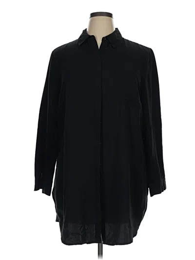 Pre-owned Chico's 3/4 Sleeve Blouse In Black