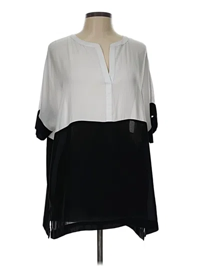 Pre-owned Chico's 3/4 Sleeve Blouse In Black