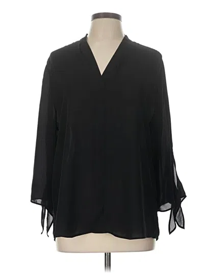 Pre-owned Chico's 3/4 Sleeve Blouse In Black