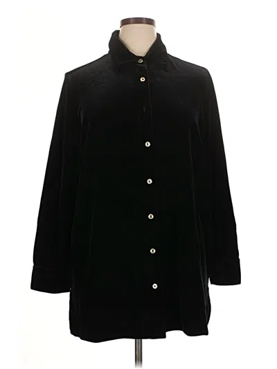 Pre-owned Chico's 3/4 Sleeve Blouse In Black