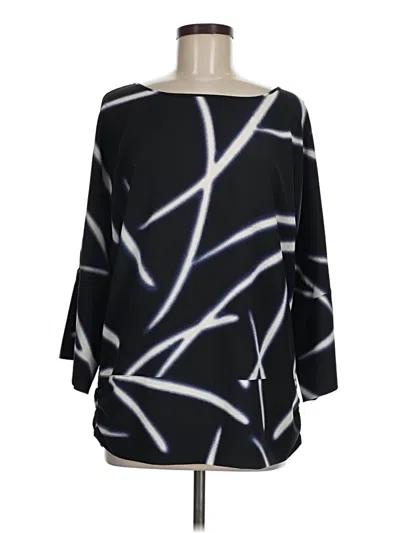 Pre-owned Chico's 3/4 Sleeve Blouse In Black
