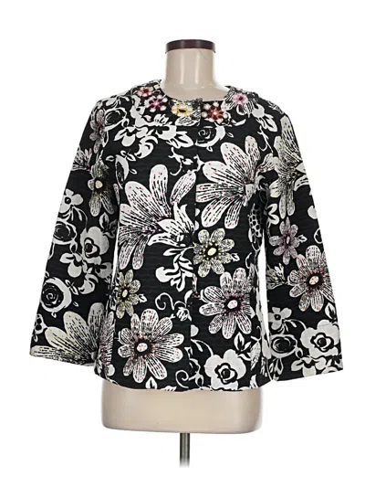 Pre-owned Chico's 3/4 Sleeve Blouse In Black