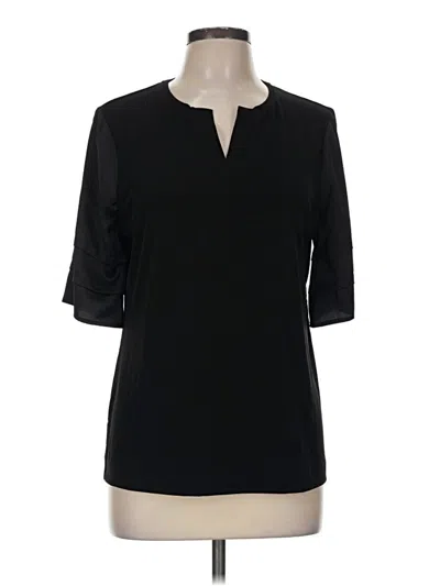 Pre-owned Chico's 3/4 Sleeve Blouse In Black