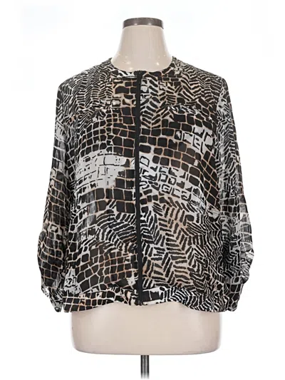 Pre-owned Chico's 3/4 Sleeve Blouse In Black
