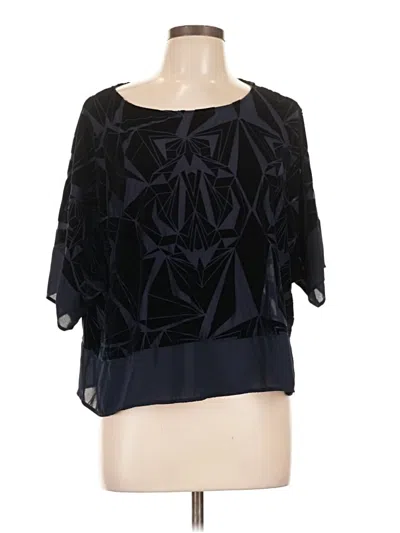 Pre-owned Chico's 3/4 Sleeve Blouse In Black
