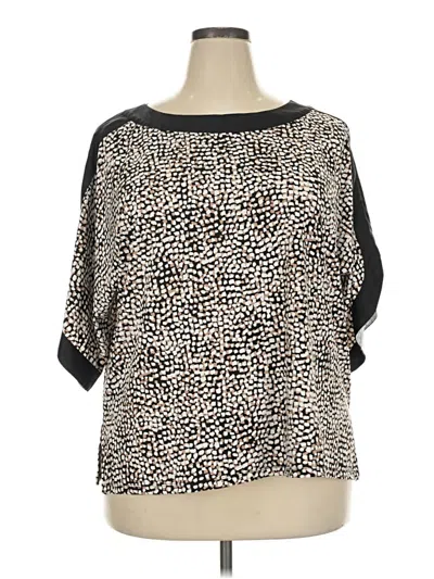 Pre-owned Chico's 3/4 Sleeve Blouse In Black