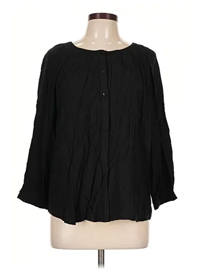 Pre-owned Chico's 3/4 Sleeve Blouse In Black