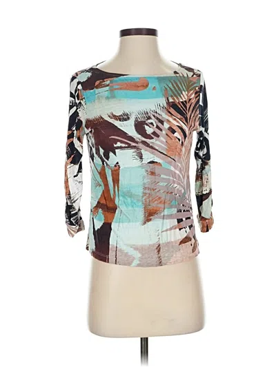 Pre-owned Chico's 3/4 Sleeve Blouse In Blue