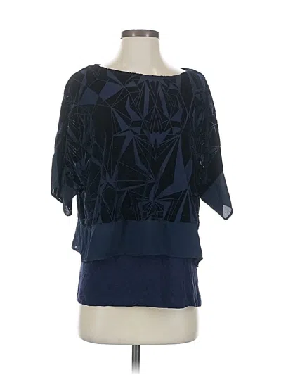 Pre-owned Chico's 3/4 Sleeve Blouse In Blue