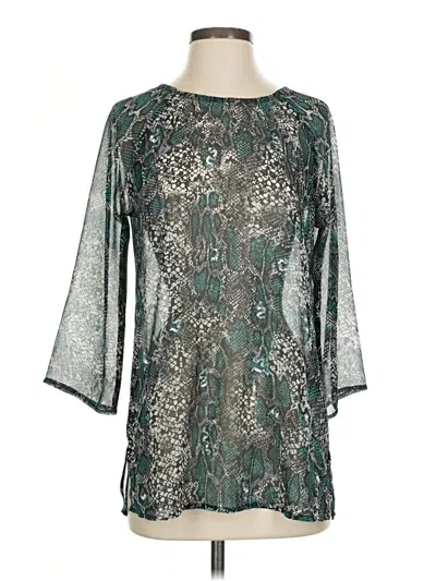 Pre-owned Chico's 3/4 Sleeve Blouse In Blue