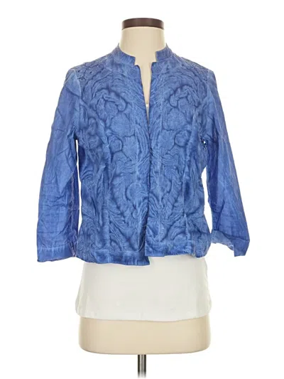 Pre-owned Chico's 3/4 Sleeve Blouse In Blue
