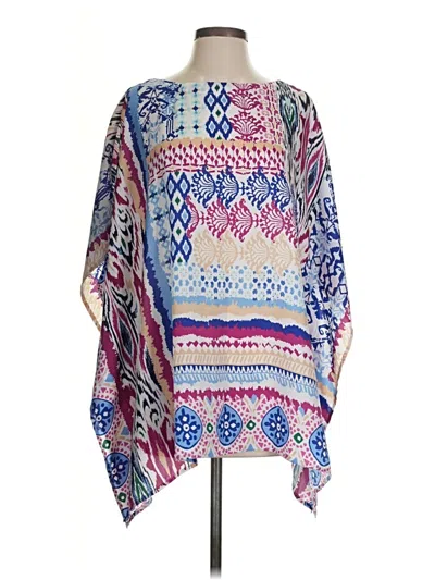 Pre-owned Chico's 3/4 Sleeve Blouse In Blue