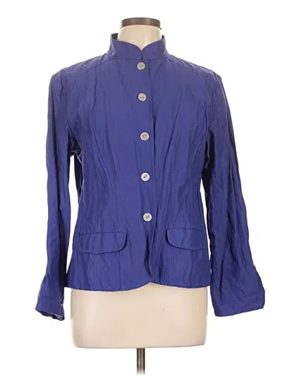 Pre-owned Chico's 3/4 Sleeve Blouse In Blue