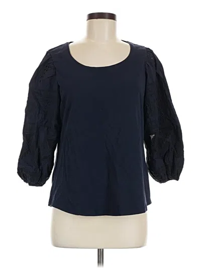 Pre-owned Chico's 3/4 Sleeve Blouse In Blue