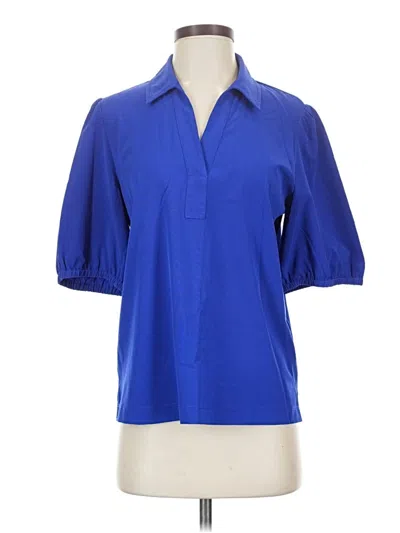 Pre-owned Chico's 3/4 Sleeve Blouse In Blue