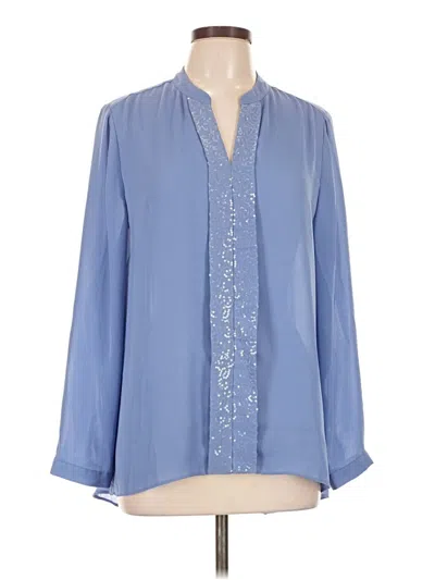 Pre-owned Chico's 3/4 Sleeve Blouse In Blue