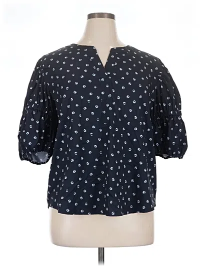 Pre-owned Chico's 3/4 Sleeve Blouse In Blue