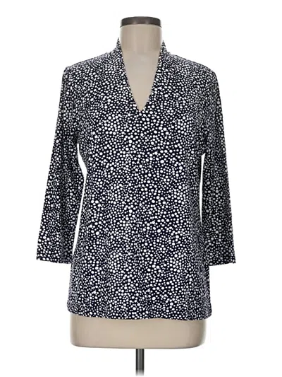 Pre-owned Chico's 3/4 Sleeve Blouse In Blue