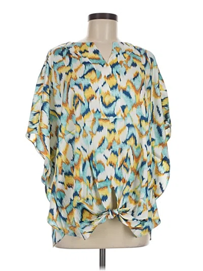 Chico's 3/4 Sleeve Blouse In Blue