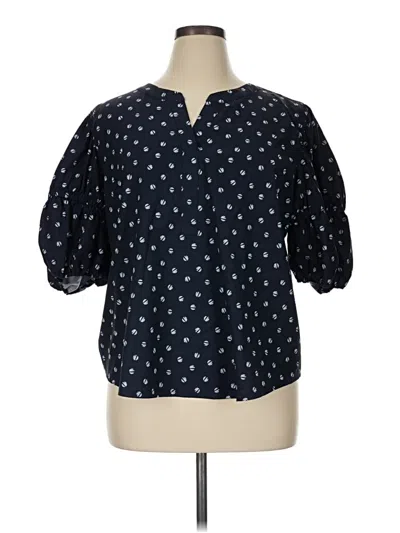 Pre-owned Chico's 3/4 Sleeve Blouse In Blue
