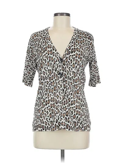 Pre-owned Chico's 3/4 Sleeve Blouse In Brown