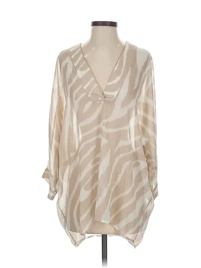Pre-owned Chico's 3/4 Sleeve Blouse In Brown