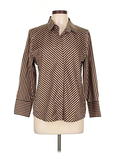 Pre-owned Chico's 3/4 Sleeve Blouse In Brown